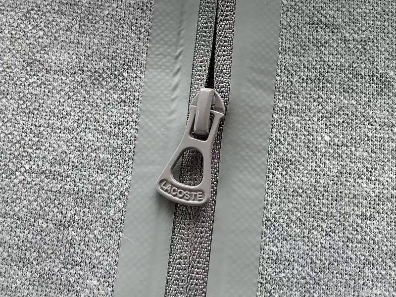 Lacoste Grey Long-Sleeve Zip Polo