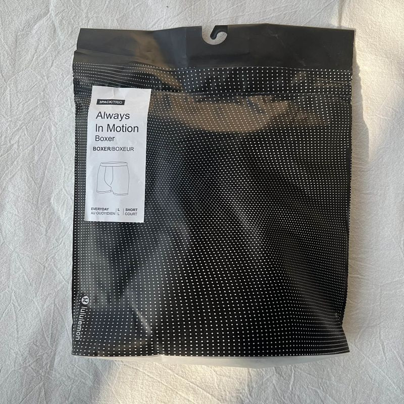 Black Men's Boxer Briefs 3-Pack with Bag