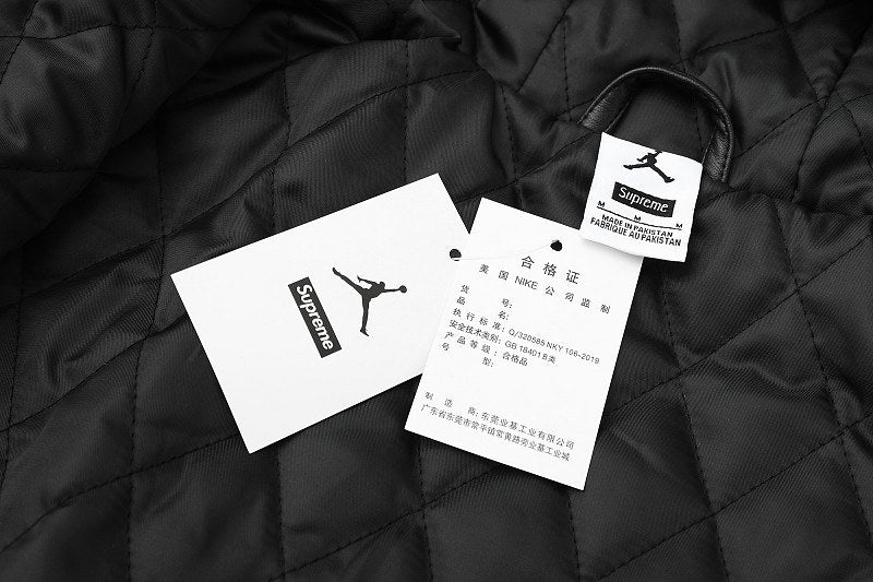 Supreme Jordan Faux-Leather Hooded Jacket