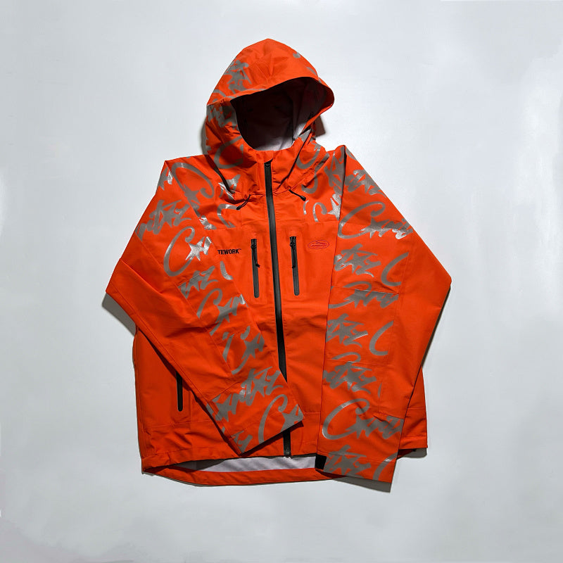 Elitework Hooded Jacket - Orange/White