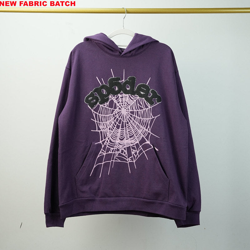 Sp5Der Web Hoodie Purple