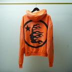 Hellstar Fire Orange Hoodie Orange Dye