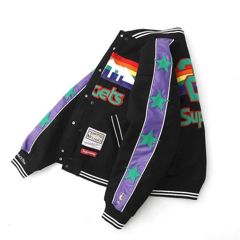 Supreme Basketball Graphic Varsity Jacket