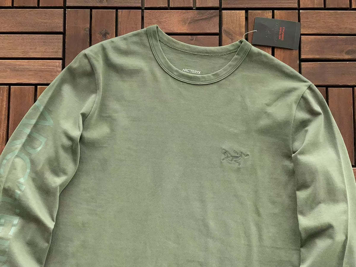 Arc'teryx Green Fossil Sleeve Long-Sleeve Shirt