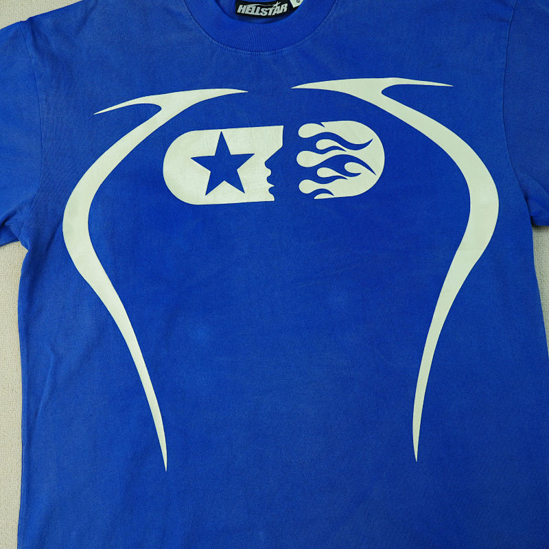 Hellstar Warm Up T-Shirt Blue