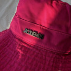 Jacquemus Pink Frayed Brim Bucket Hat