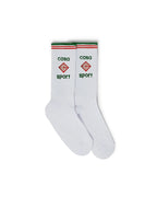 Casablanca Crew Socks - White/Green/Red