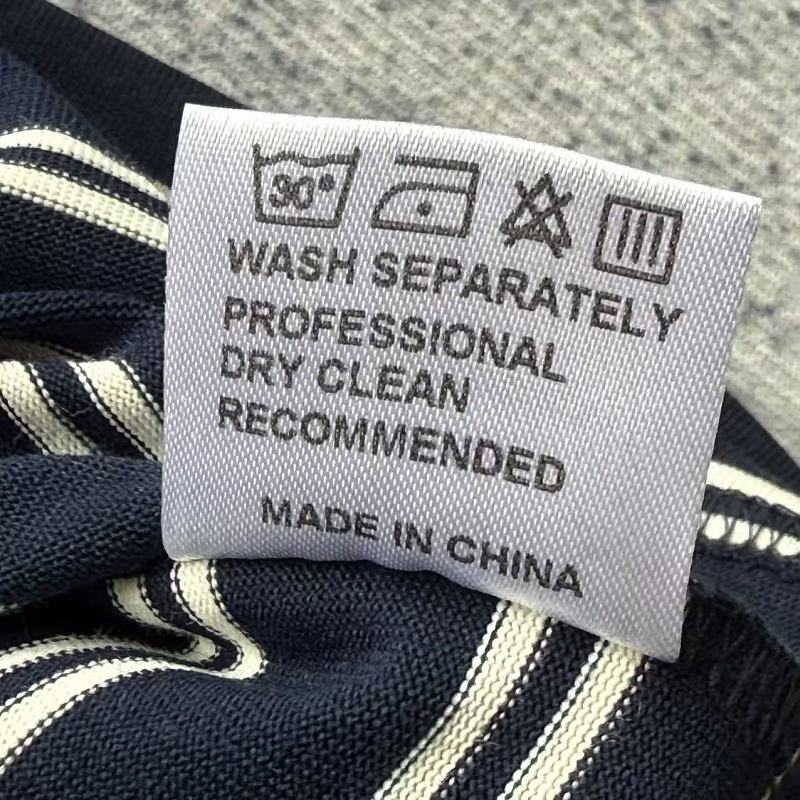 Unknown Brand Striped Long Sleeve Crewneck - Navy/White
