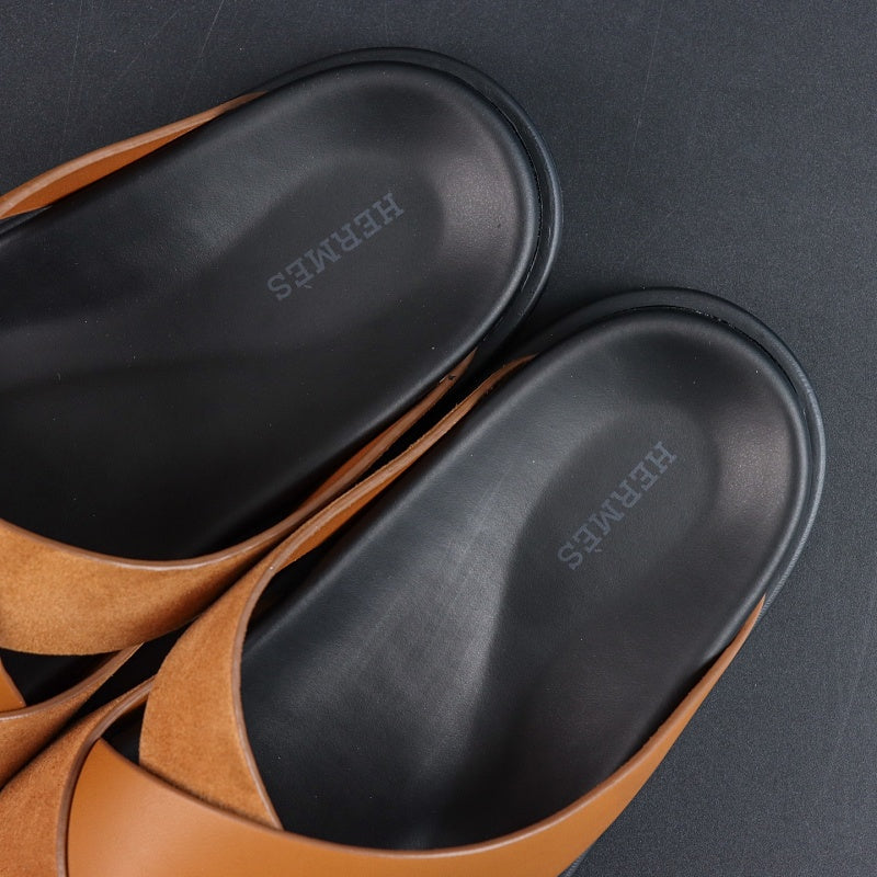 Hermes Izmir Sandal - Fauve/Camel