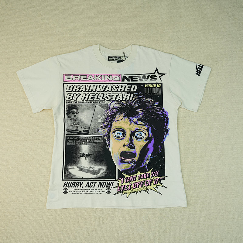 Hellstar Breaking News T-Shirt White