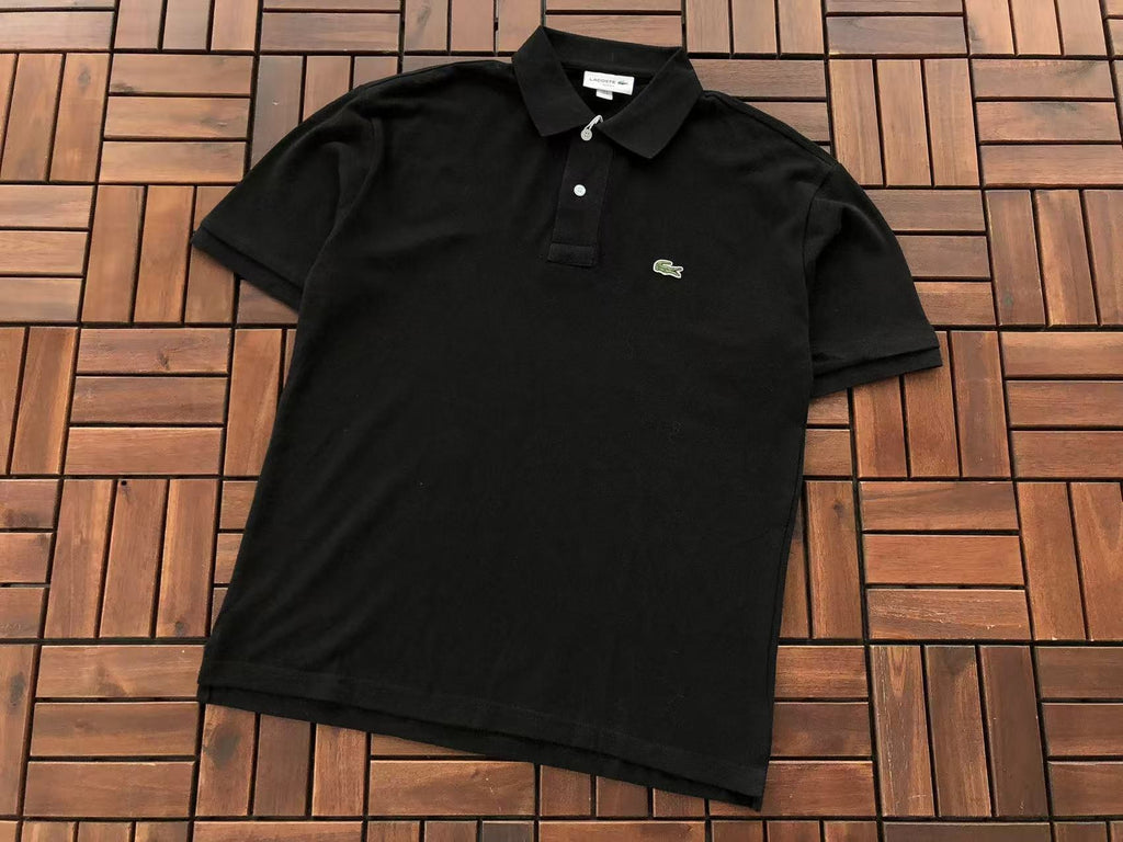 Lacoste Black Grey Slim-Fit Polo Shirt