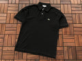 Lacoste Black Grey Slim-Fit Polo Shirt