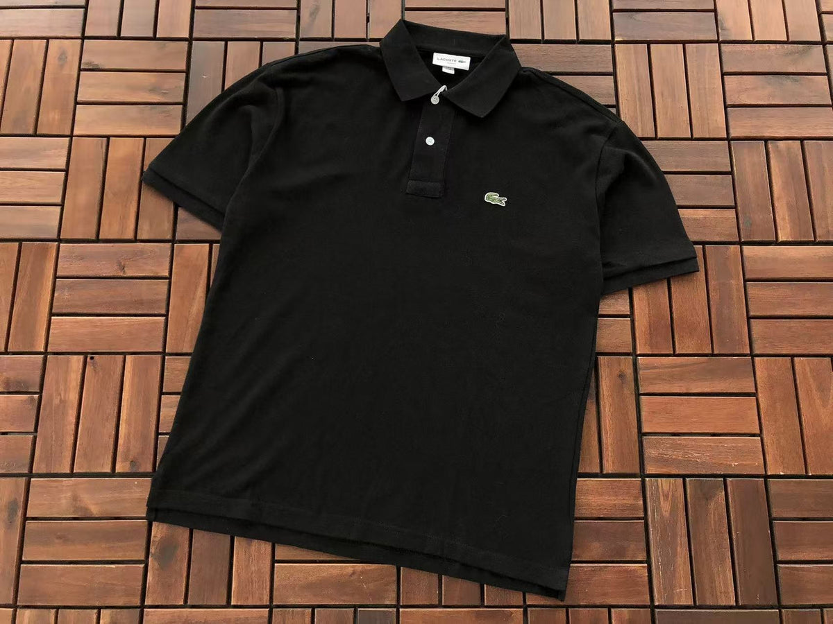 Lacoste Black Grey Slim-Fit Polo Shirt