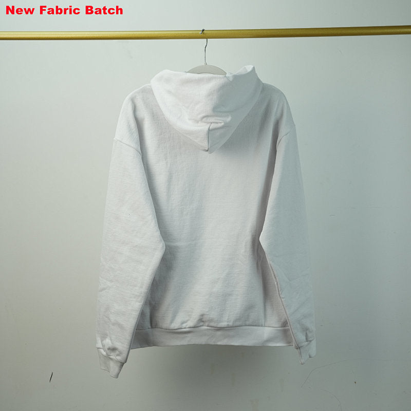 Sp5Der Rhinestone Logo Hoodie White