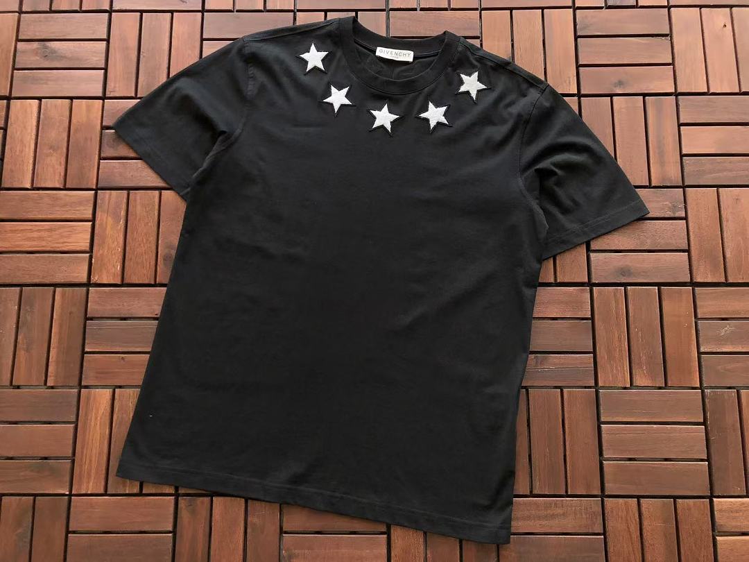 Black White Star Collar Givenchy T-Shirt