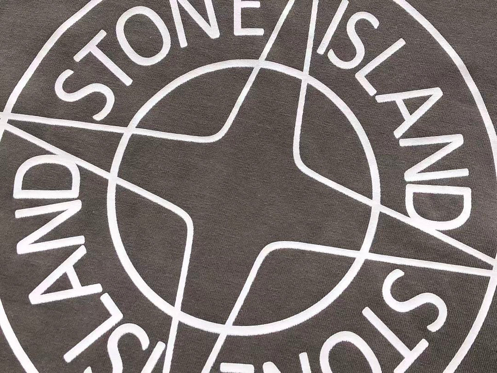 Grey Compass Logo Stone Island T-Shirt