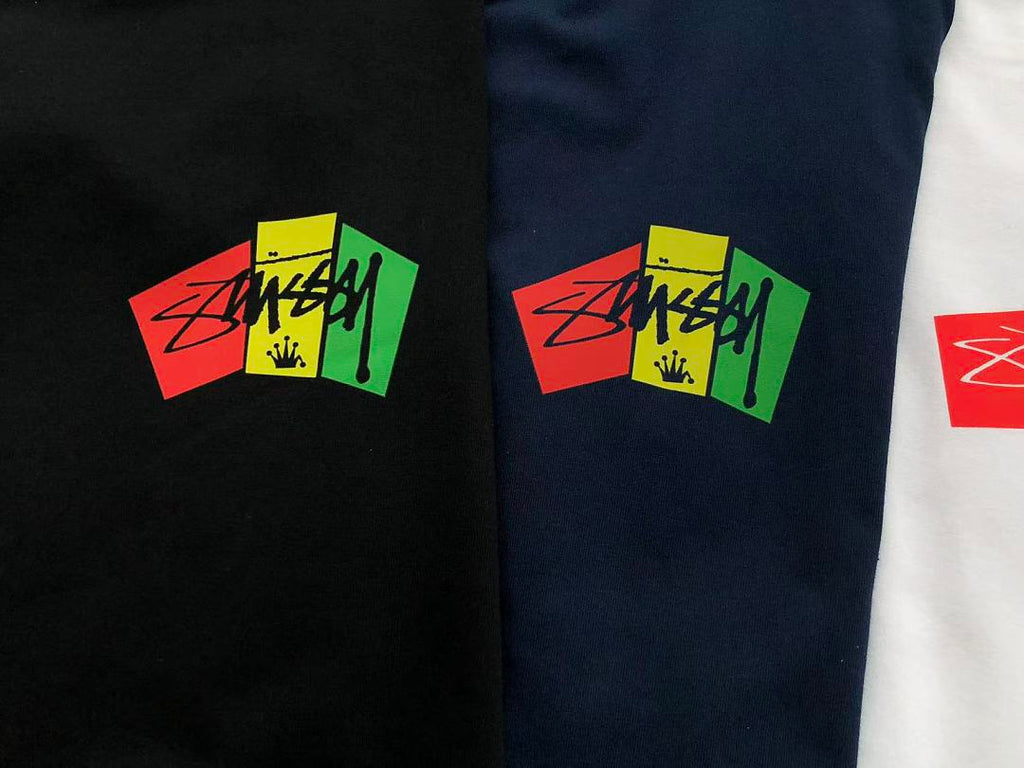 Multicolor Cube Logo Stussy T-Shirt