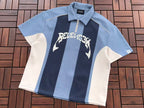 Striped Logo Evisu Short-Sleeve Shirt