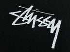 Black White Floral Graphic Stussy T-Shirt