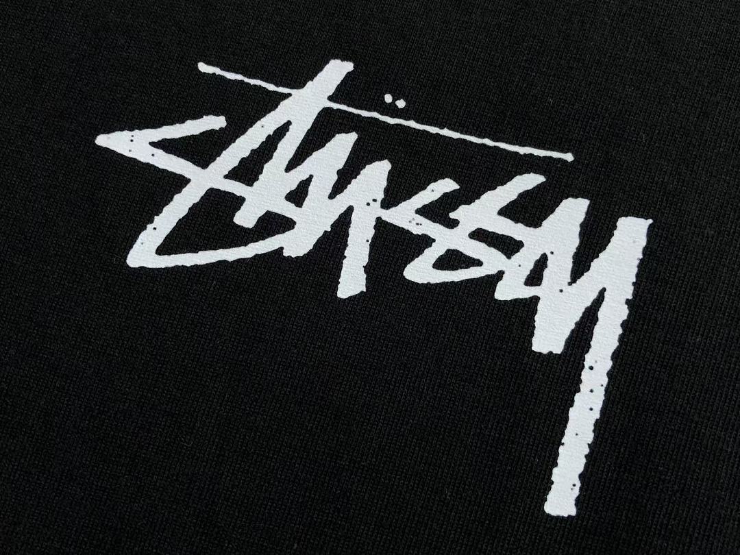 Black White Floral Graphic Stussy T-Shirt