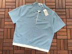 Lacoste Textured Quarter-Zip Polo Shirt