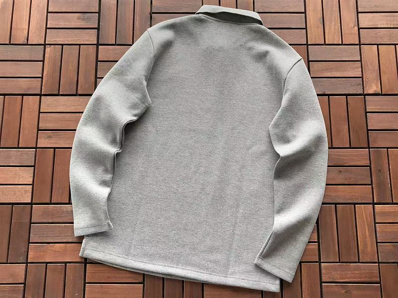 Lacoste Grey Long-Sleeve Zip Polo
