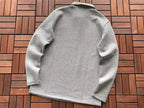 Lacoste Grey Long-Sleeve Zip Polo