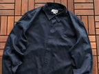 Lacoste Navy White Long-Sleeve Button-Up Shirt