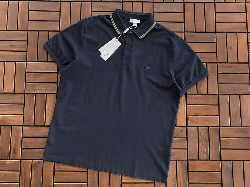 Lacoste Striped Collar Polo Shirt