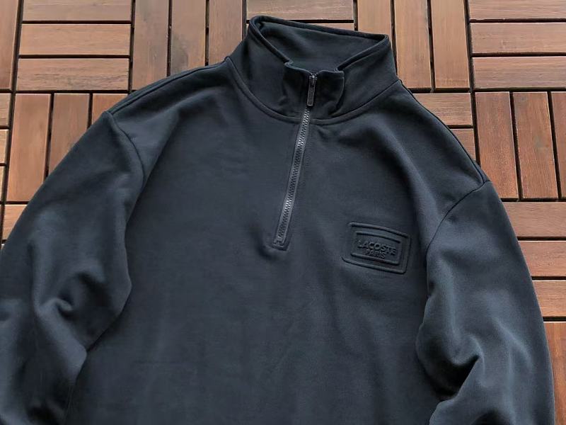 Lacoste Chest-Pocket Quarter-Zip Sweater