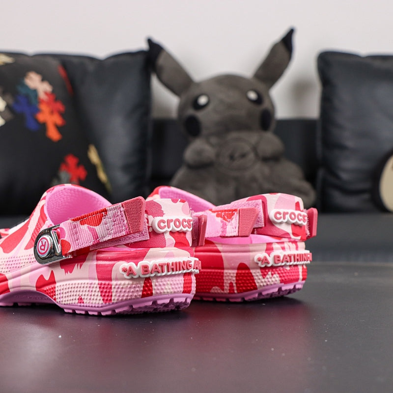 BAPE x Crocs Classic Clog - Pink ABC Camo