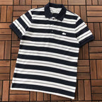 Lacoste Navy White Striped Polo Shirt