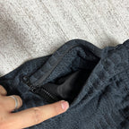 Grey Croc-Print Zip Garment