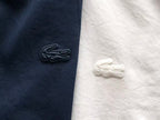 Lacoste Navy White Long-Sleeve Button-Up Shirt