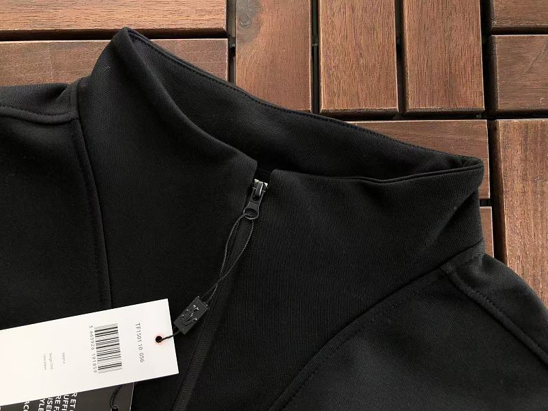 Lacoste Black Cream Quarter-Zip Sweater