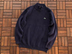 Lacoste Navy Mustard Quarter-Zip Sweater