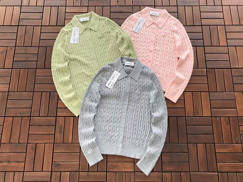 Lacoste Women's Pastel Cable-Knit Button Cardigan
