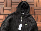 Lacoste Cable-Knit Zip Hoodie