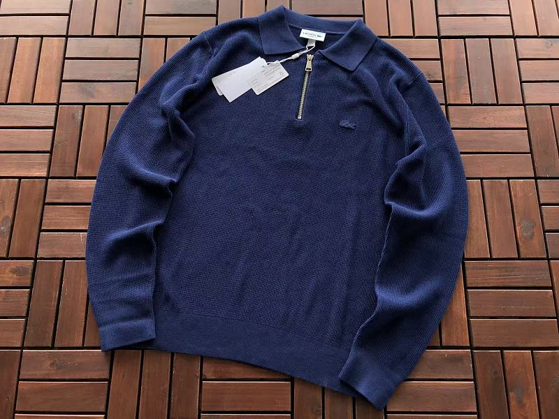 Lacoste Two-Color Quarter-Zip Polo Sweater