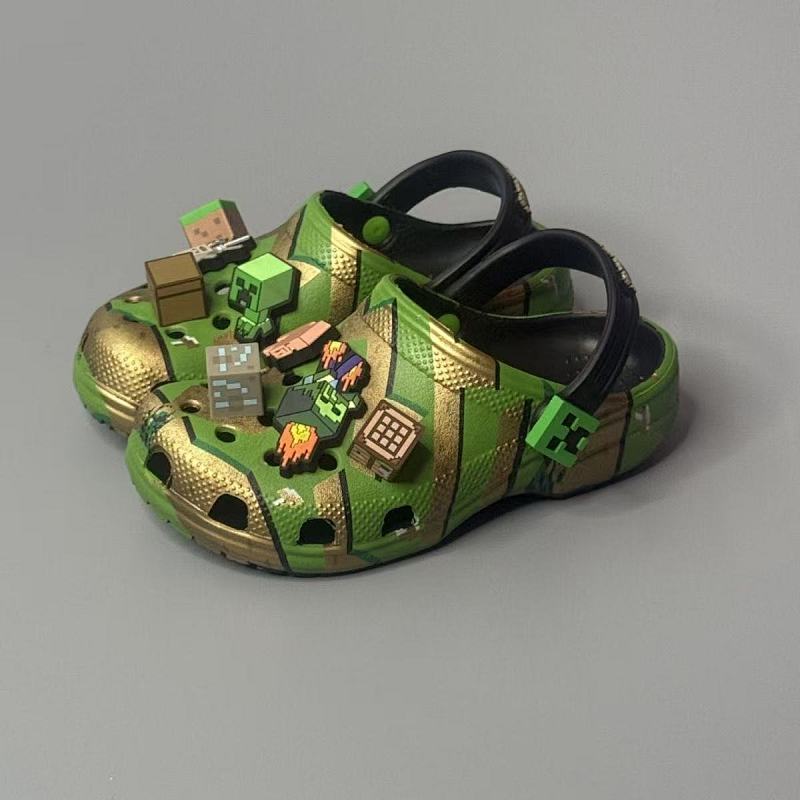 Minecraft Themed Clog Sandals with Character Jibbitz Charms