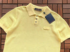 Yellow Knit Short-Sleeve Polo Shirt