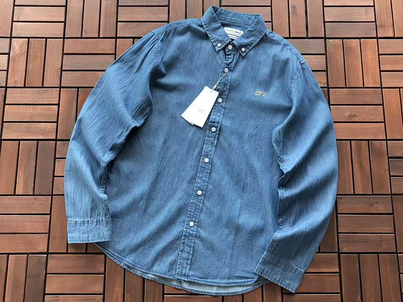 Lacoste Denim Long-Sleeve Button-Up Shirt