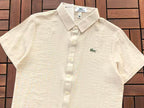Lacoste Textured Short-Sleeve Button-Up Shirt