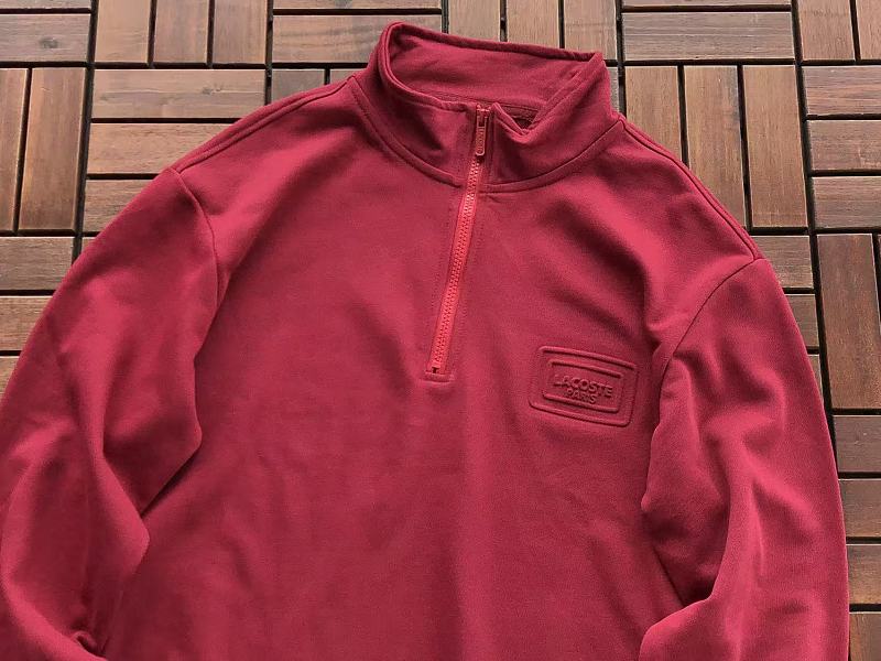 Lacoste Chest-Pocket Quarter-Zip Sweater