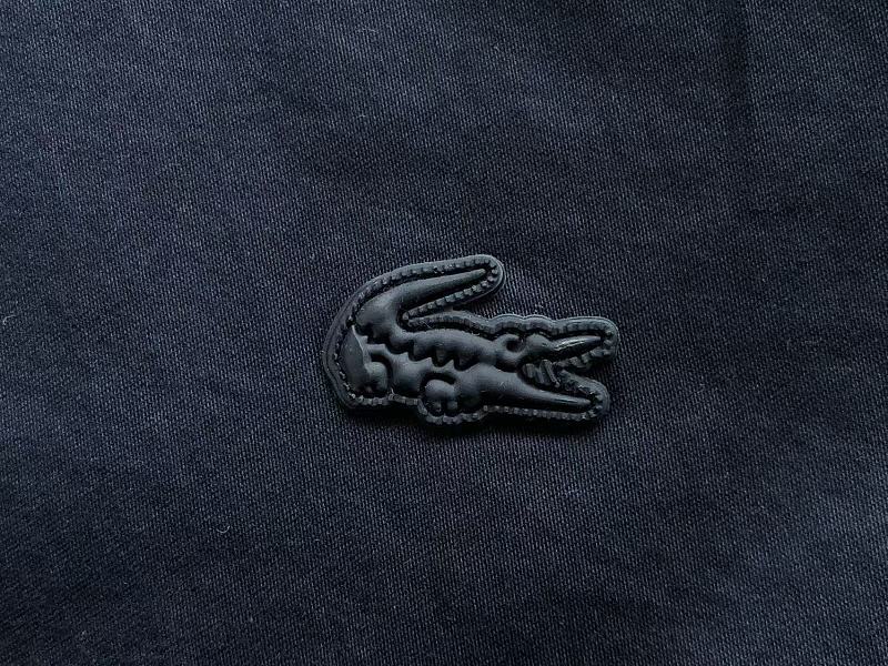 Lacoste Navy White Long-Sleeve Button-Up Shirt