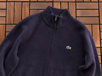 Lacoste Navy Mustard Quarter-Zip Sweater