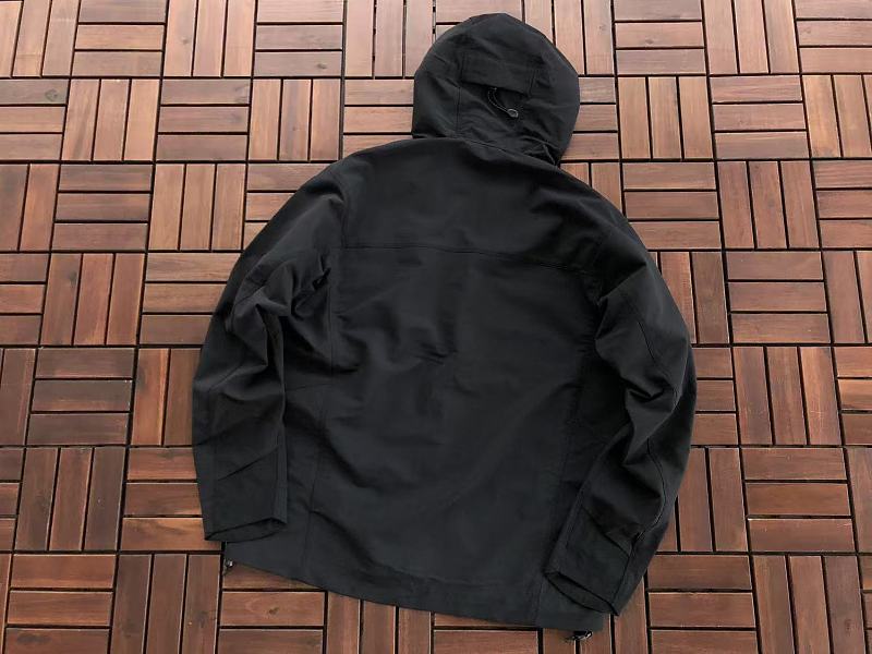 Arc'teryx Black White Logo Hooded Jacket