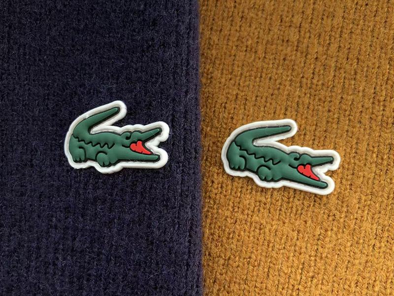 Lacoste Navy Mustard Quarter-Zip Sweater