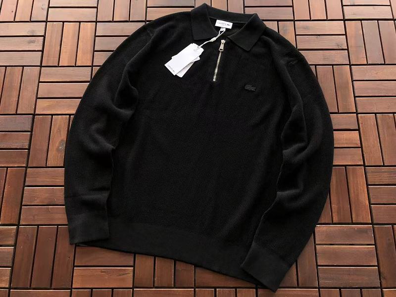 Lacoste Two-Color Quarter-Zip Polo Sweater