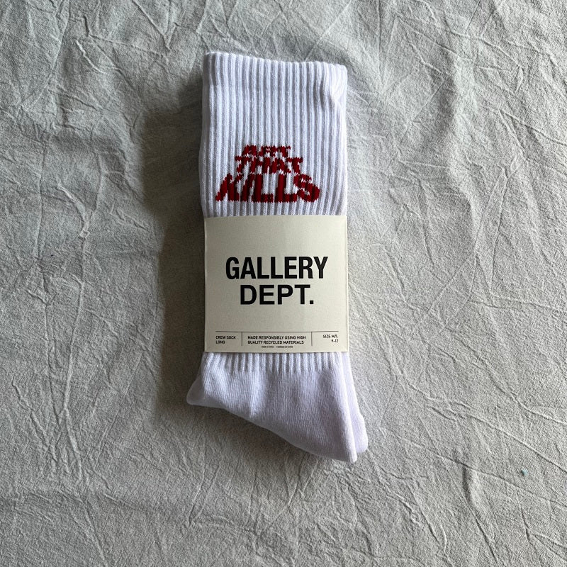 Art That Kills Crew Socks - Black/White